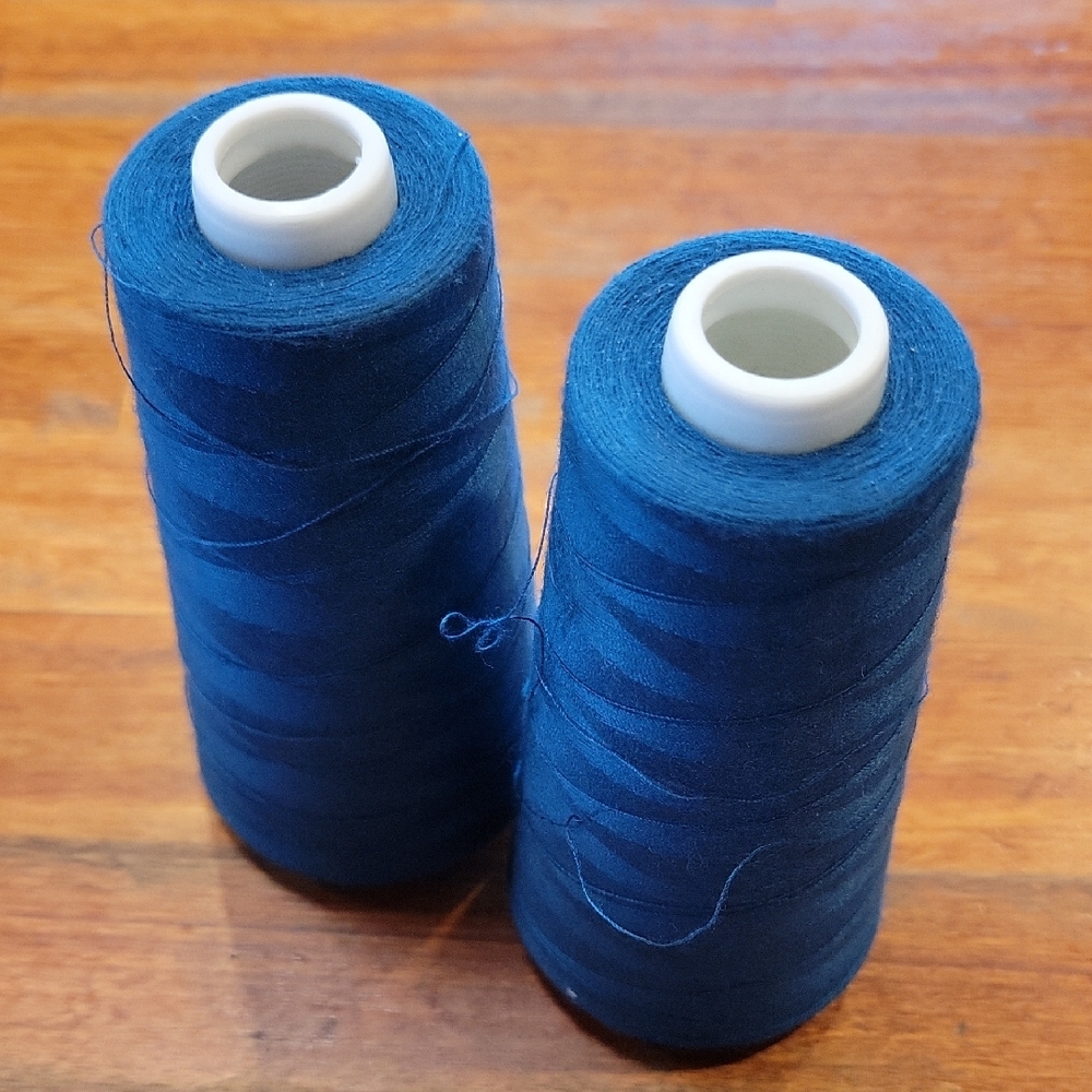Blue Sewing Thread Spools